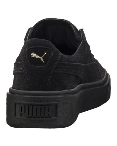 puma suede platform gold