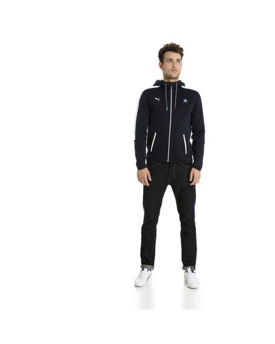 PUMA Rubber Bmw Motorsport T7 Hoodie in Blue for Men - Lyst