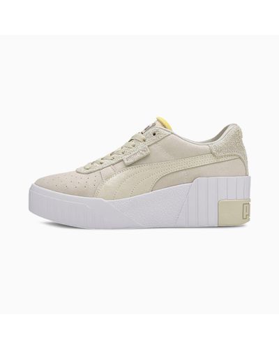 puma cali white wedge