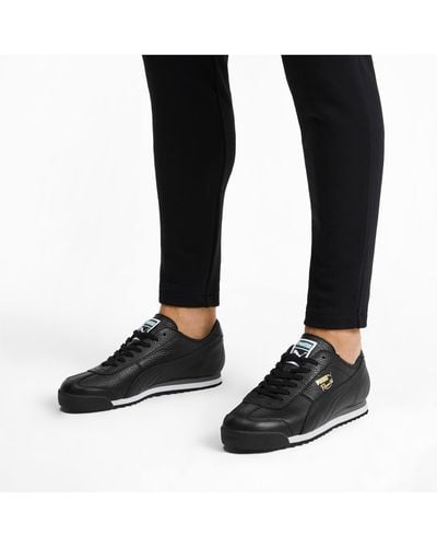PUMA Leather Roma '68 Vintage Sneakers in Black for Men - Lyst