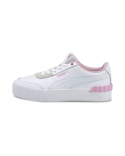 puma carina lift snake trainers in white