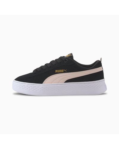 PUMA Smash Platform Suede Women's Sneakers in Black - Lyst