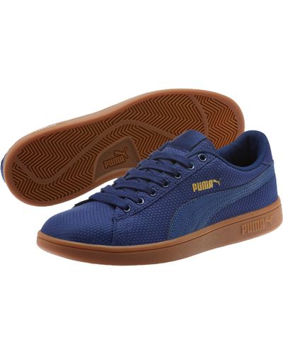 PUMA Leather Smash V2 Ripstop Men's Sneakers in Blue for Men - Lyst