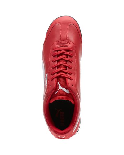 PUMA Leather Scuderia Ferrari Roma Men's Sneakers in Red for Men | Lyst