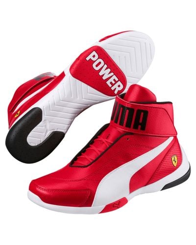 PUMA Synthetic Scuderia Ferrari Kart Cat Mid Iii Hi Top Shoes in Red for Men  - Lyst