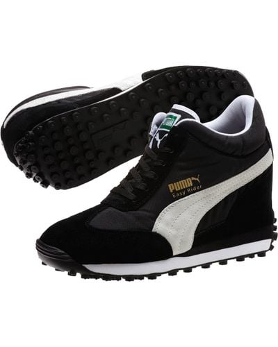 PUMA Synthetic Easy Rider Wedge Lo Women's Wedge Sneakers in Black - Lyst