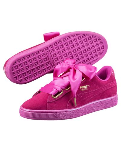 PUMA Suede Low-Top Sneakers in Ultra Magenta-Ultra Magenta (Pink) - Lyst