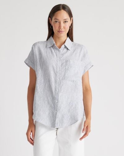 Quince 100% European Linen Camp Shirt - White