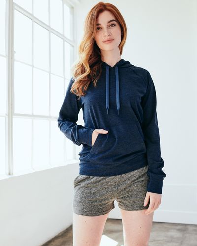 Quince Flowknit Pullover Hoodie, Recycled Polyester - Blue