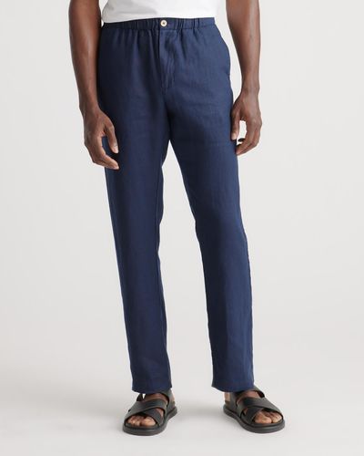 Quince 100% European Linen Pants - Blue