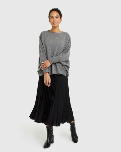 Quince Mongolian Cashmere Batwing Sweater - Black