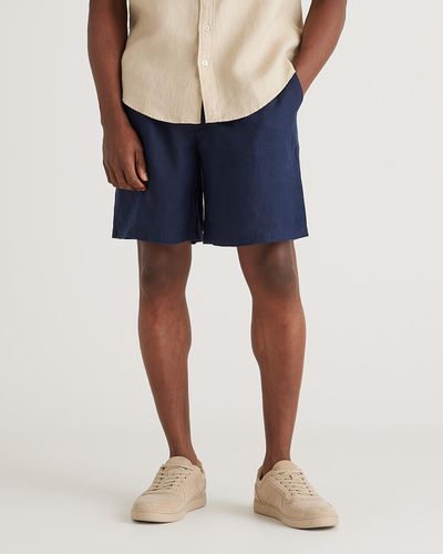 Quince 100% European Linen Shorts - Blue