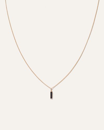 Quince Vertical Bar Pendant Necklace, Vermeil - Metallic