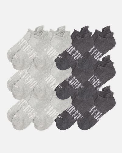 Quince Everyday Cotton Solid Ankle Socks, Organic Cotton - Gray