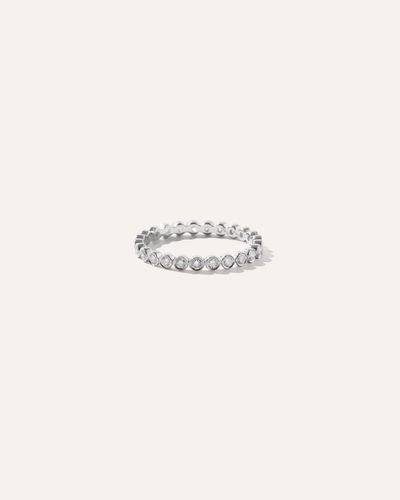 Quince 14K Diamond Bezel Eternity Band Rings - Natural