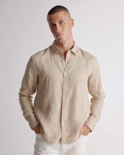 Quince 100% European Linen Long Sleeve Shirt - Natural
