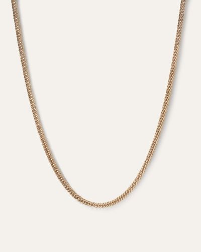 Quince Double Curb Chain Necklace, Vermeil - Metallic