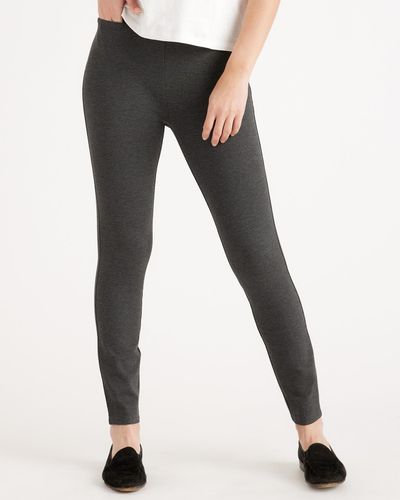 Quince Ultra-Stretch Ponte Skinny Pants, Rayon - Black