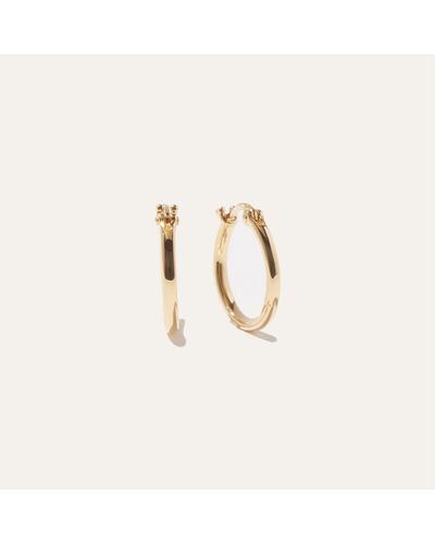Quince Midi Hoop Earrings, Vermeil - Natural