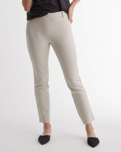 Quince Ultra-Stretch Ponte Straight Leg Pants, Rayon - Gray