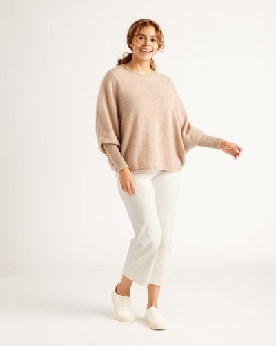 Quince Mongolian Cashmere Batwing Sweater - Natural
