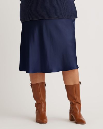 Quince Skirt, Silk - Blue