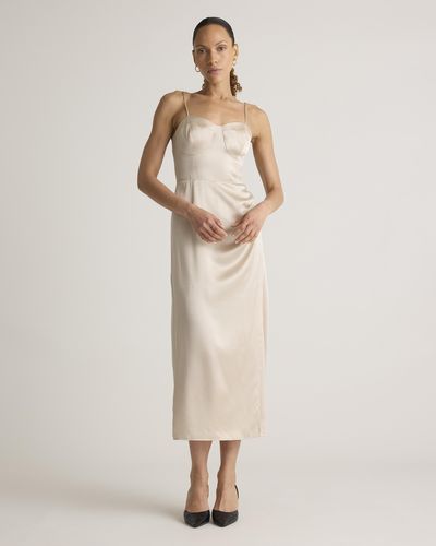 Quince Sweetheart Dress, Mulberry Silk - Natural