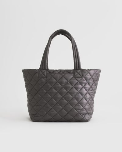 Quince Transit Quilted Carry-All Tote, Recycled Polyester - Black