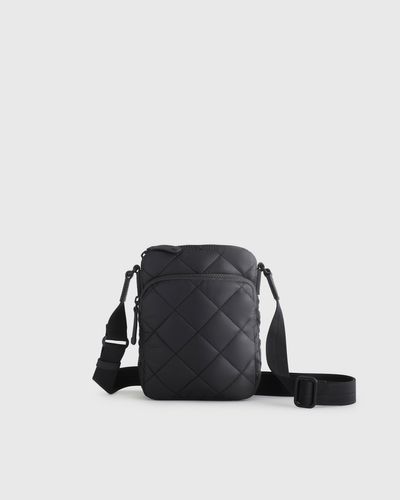 Quince Transit Quilted Phone Crossbody, Nylon - Black