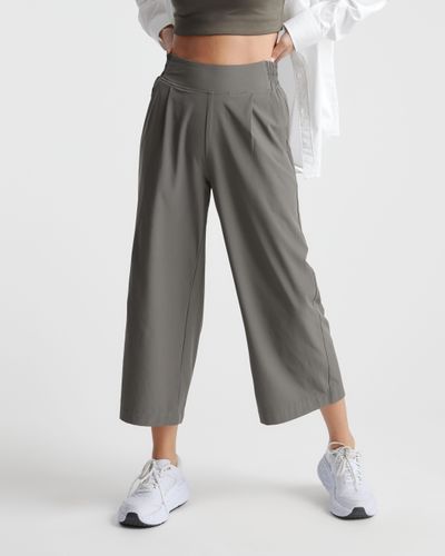 Quince Performance Tech Wide Leg Pants, Recycled Polyester - Gray