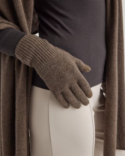 Quince Mongolian Cashmere Gloves - Brown