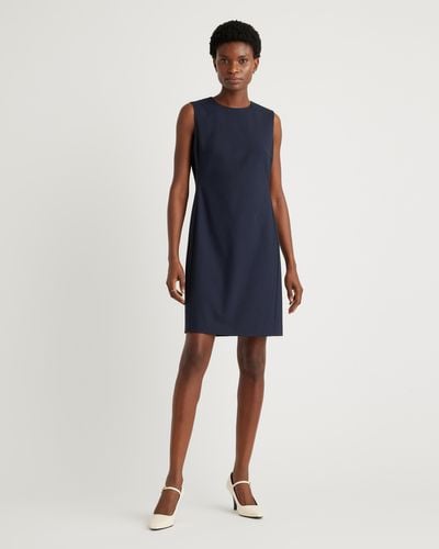 Quince Italian Wool Sleeveless Dress - Blue