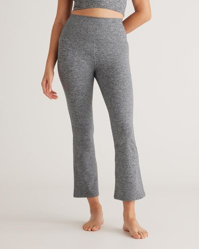 Quince Ultra-Soft Cropped Bootcut Pant, Polyester - Gray
