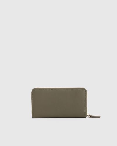 Quince Italian Pebbled Leather Continental Wallet, Italian Leather - Green