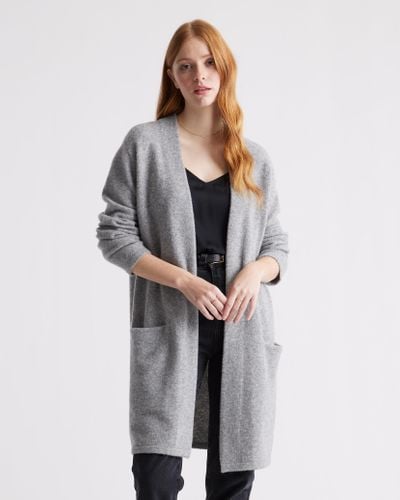 Quince Superfine Merino Wool Sweater Coat - Gray