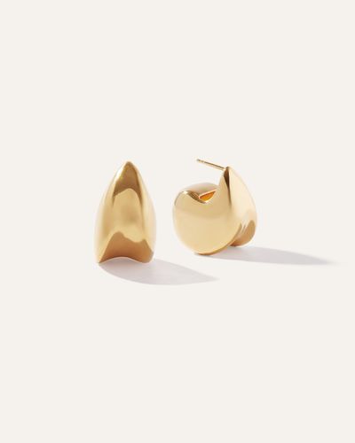 Quince Bold Apostrophe Earrings, Vermeil - Natural