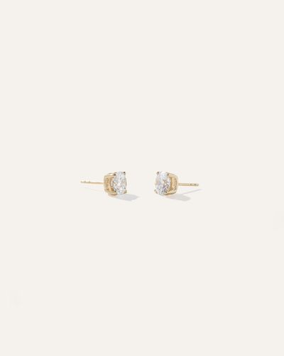 Quince 14K Lab Grown Diamond Solitaire Studs - Natural