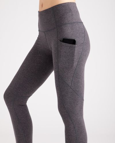 Quince Ultra-Soft High-Rise Pocket Legging, 100% Polyester - Gray