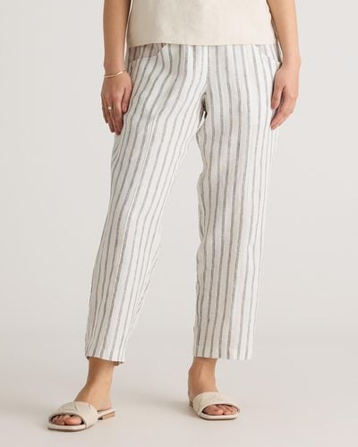 Quince 100% European Linen Tapered Ankle Pants - Multicolor