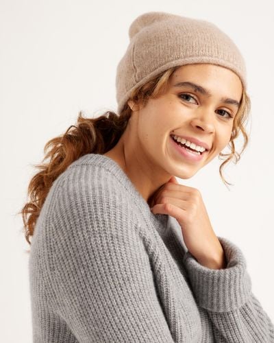 Quince Mongolian Cashmere Slouchy Beanie - Brown