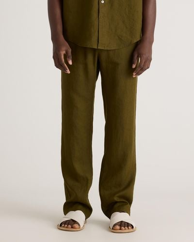 Quince 100% European Linen Pants - Green