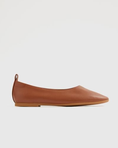 Quince Italian Leather Glove Ballet Flat - Brown