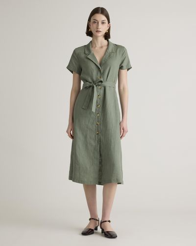 Quince Short Sleeve Dress - Green