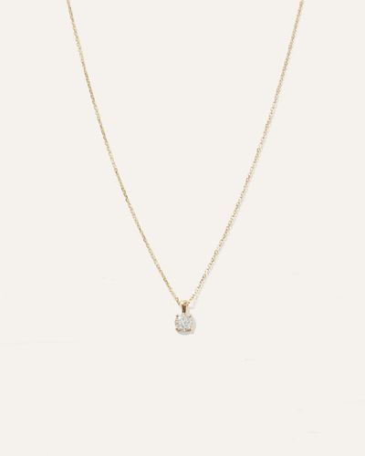 Quince 14K Natural Diamond Solitaire Necklace