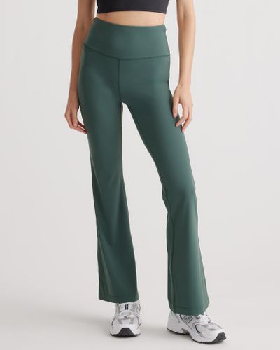 Quince Ultra-Form High-Rise Flared Pant, Nylon/Spandex - Green