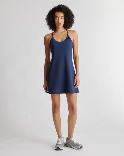 Quince Ultra-Soft Active Dress, 100% Polyester - Blue