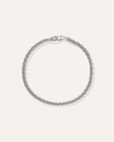 Quince Hook Wheat Chain Bracelet, Sterling - Natural