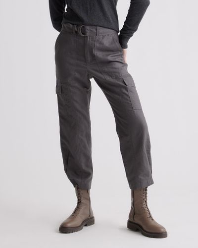Quince Cotton Linen Twill Cargo Pants, Organic Cotton - Gray