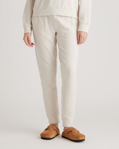 Quince Supersoft Fleece Sweatpants, Lenzing Modal - White