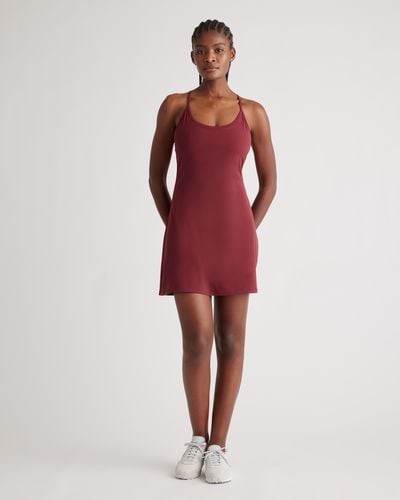 Quince Ultra-Form Active Dress, Nylon/Spandex - Red